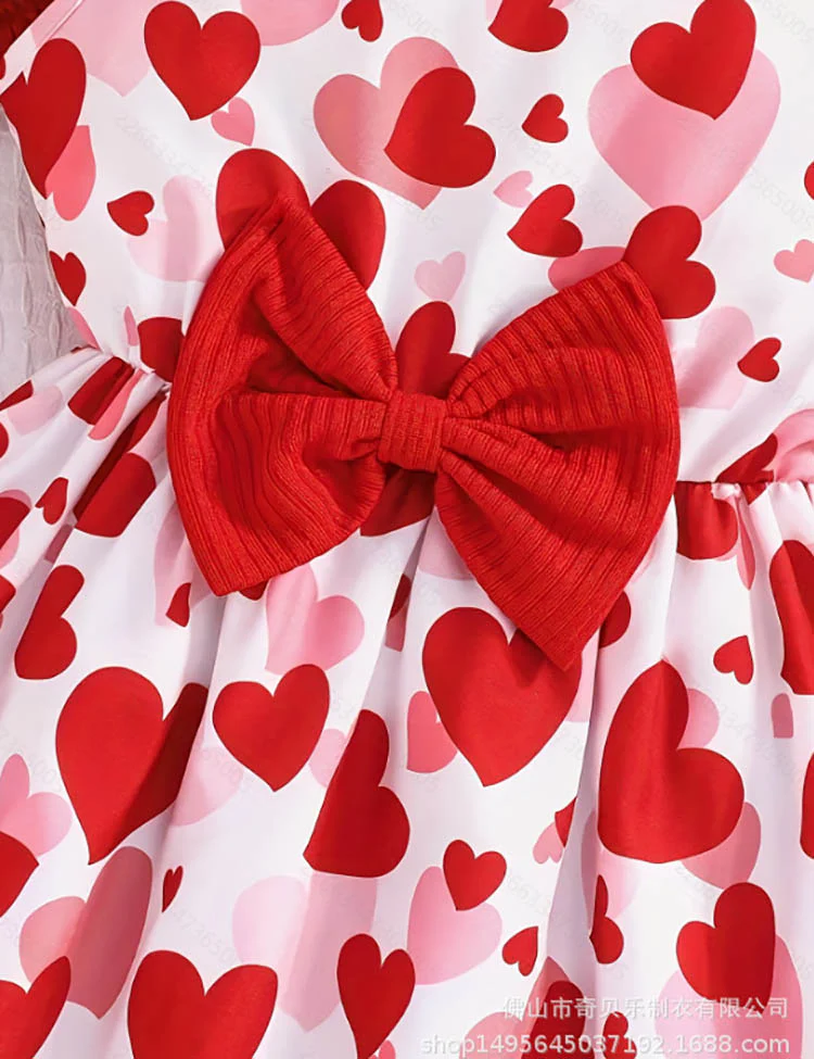 Valentine's Day Knitted Cardigan + Print Dress - Image 4