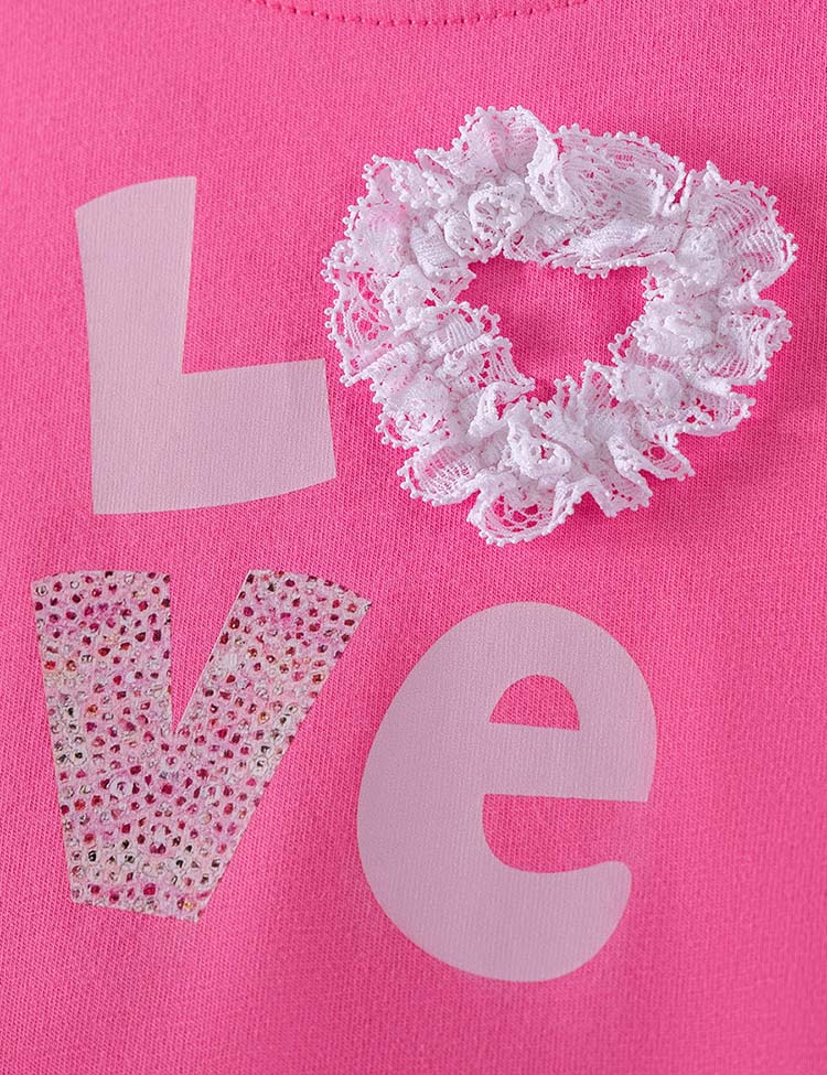 Valentine's Day Love Applique Tulle Dress - Image 4