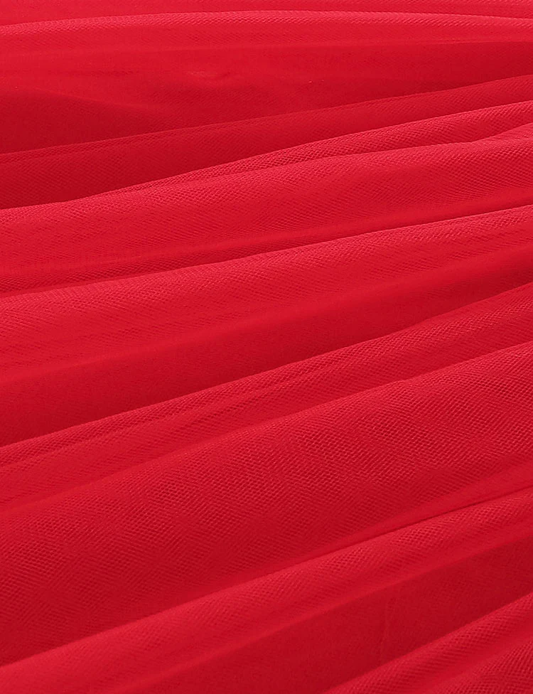 Valentine's Day Love Pattern Tulle Dress - Image 4