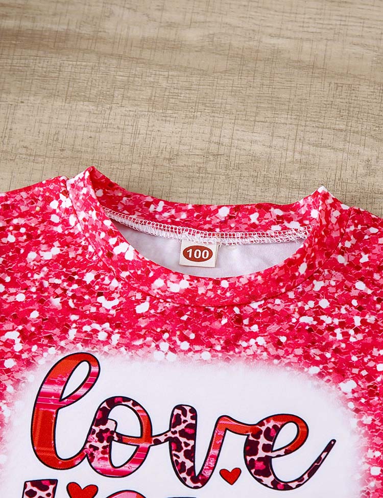 Valentine's Day Love Print T-shirt Set - Image 5