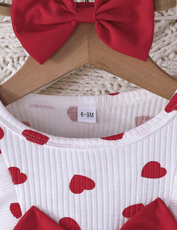 Valentine's Day Love Printing Splicing Tulle Dress - Image 4