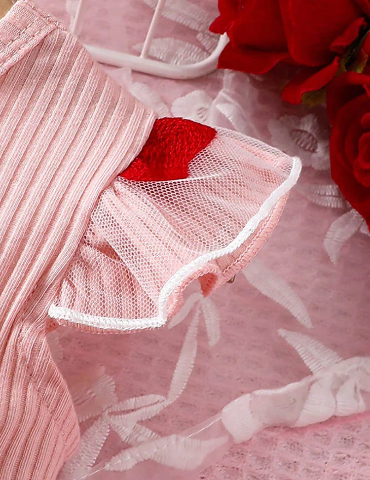 Valentine's Day Love Tulle Bow Dress - Image 3