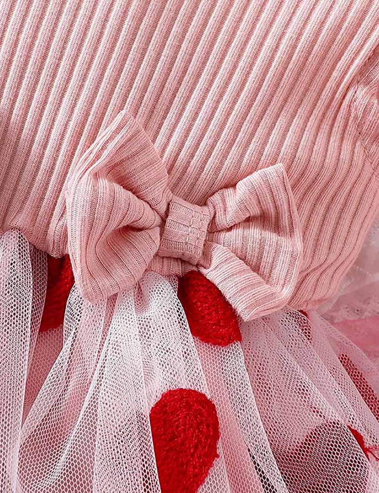 Valentine's Day Love Tulle Bow Dress - Image 4