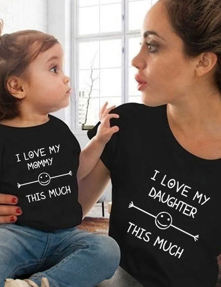 Valentine's Day MAMA&ME Letter Printed Family Matching T-Shirt - Image 2
