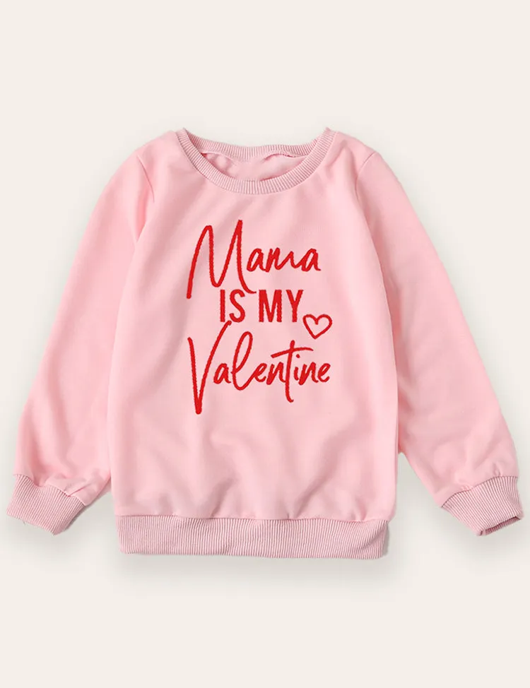 Valentine's Day Mom and Me Printed Long Sleeve Sweatshirt - Image 3
