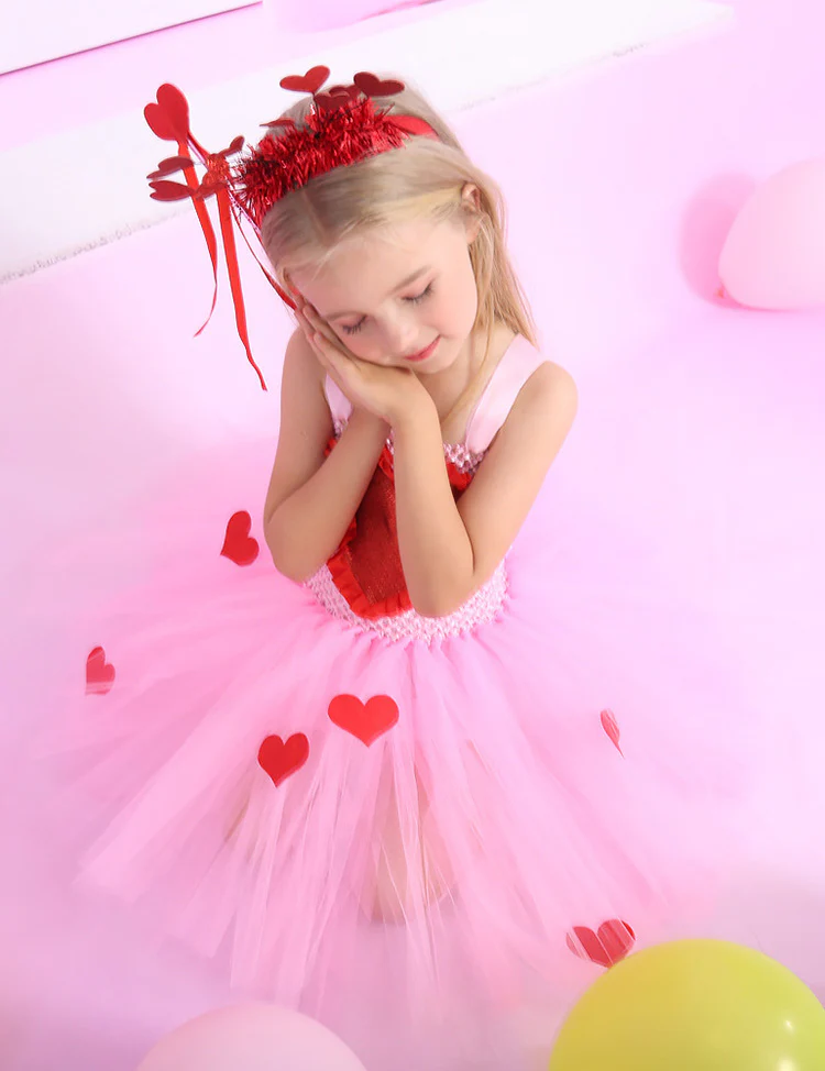 Valentine's Day Sleeveless Barbie Princess Tulle Dress - Image 2