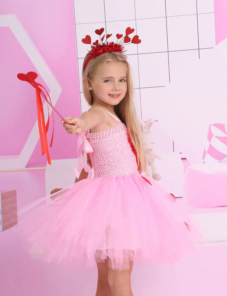 Valentine's Day Sleeveless Barbie Princess Tulle Dress - Image 3