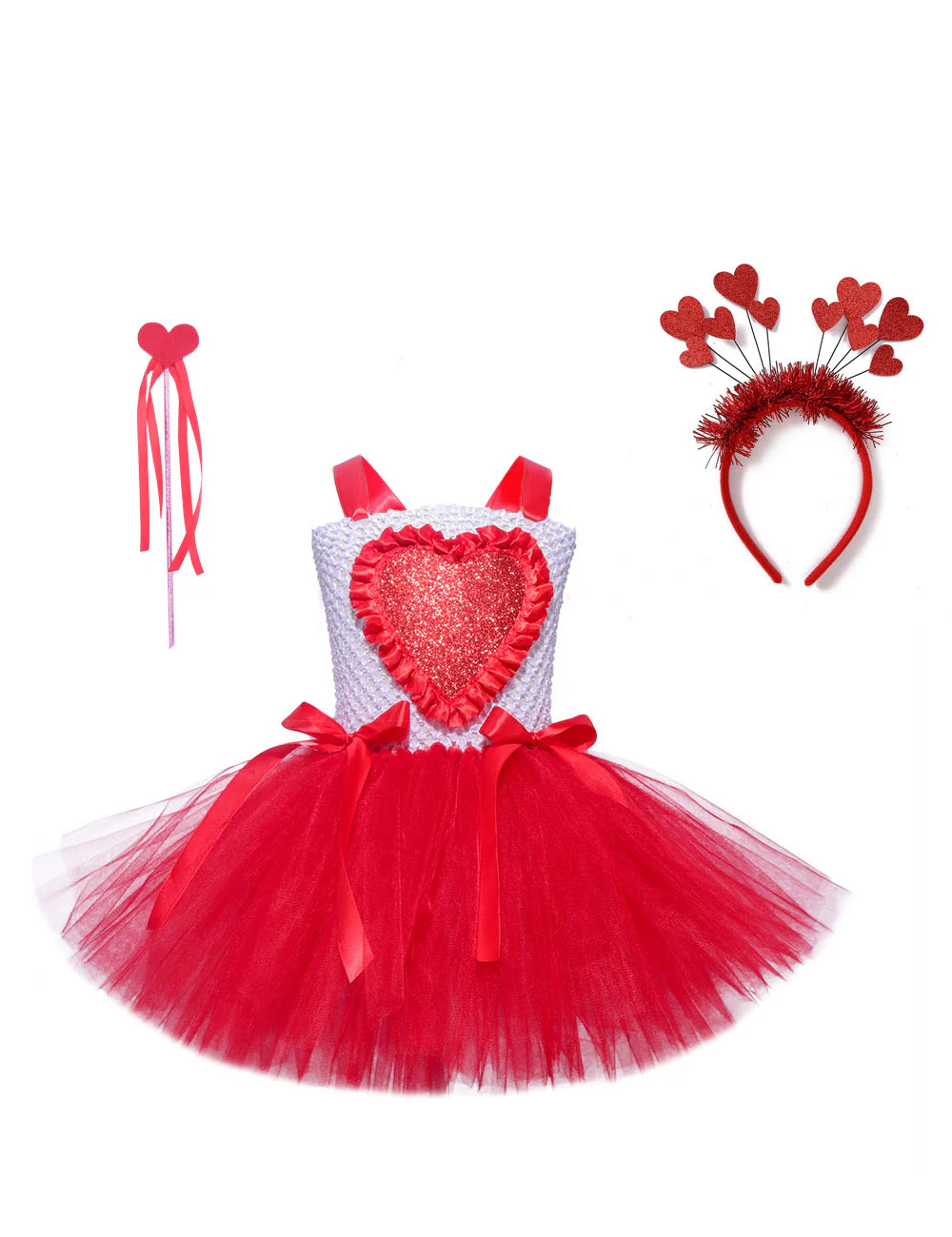 Valentine's Day Sleeveless Barbie Princess Tulle Dress - Image 6