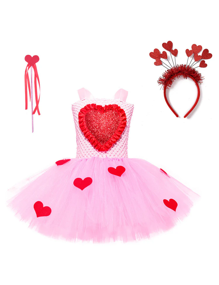Valentine's Day Sleeveless Barbie Princess Tulle Dress - Image 7