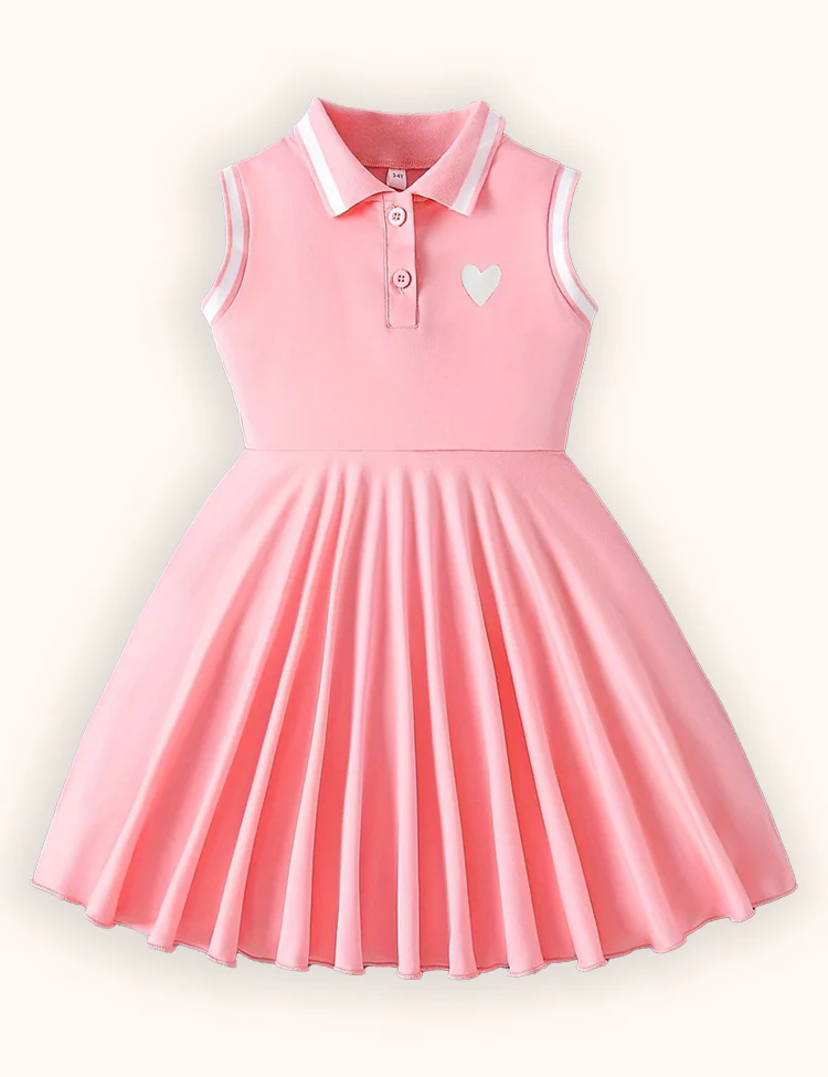 Valentine's Day Sleeveless Heart Print Dress - Image 7