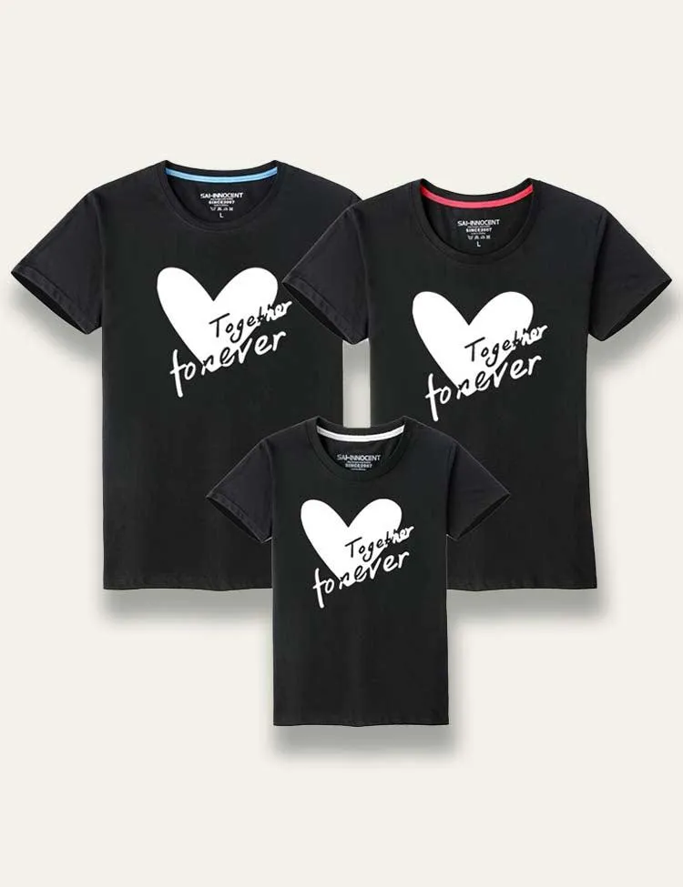 Valentine's Day Together Forever Printed Family Matching T-Shirt - Image 3