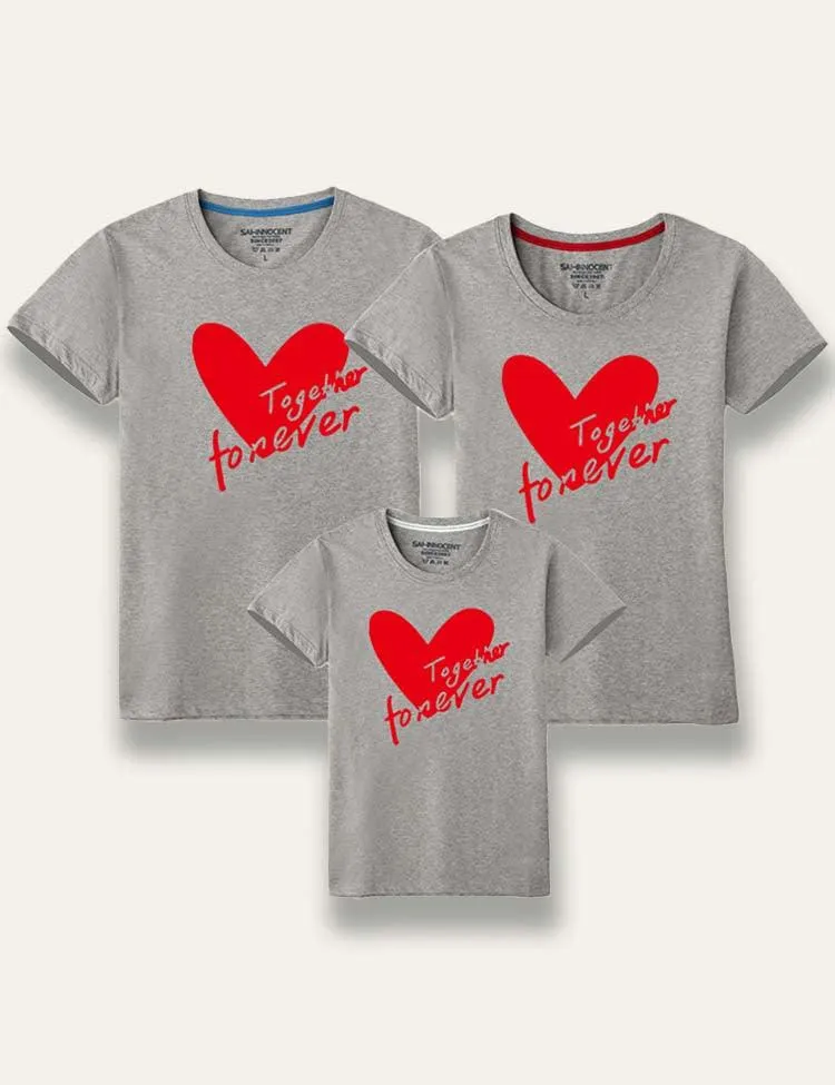Valentine's Day Together Forever Printed Family Matching T-Shirt - Image 4