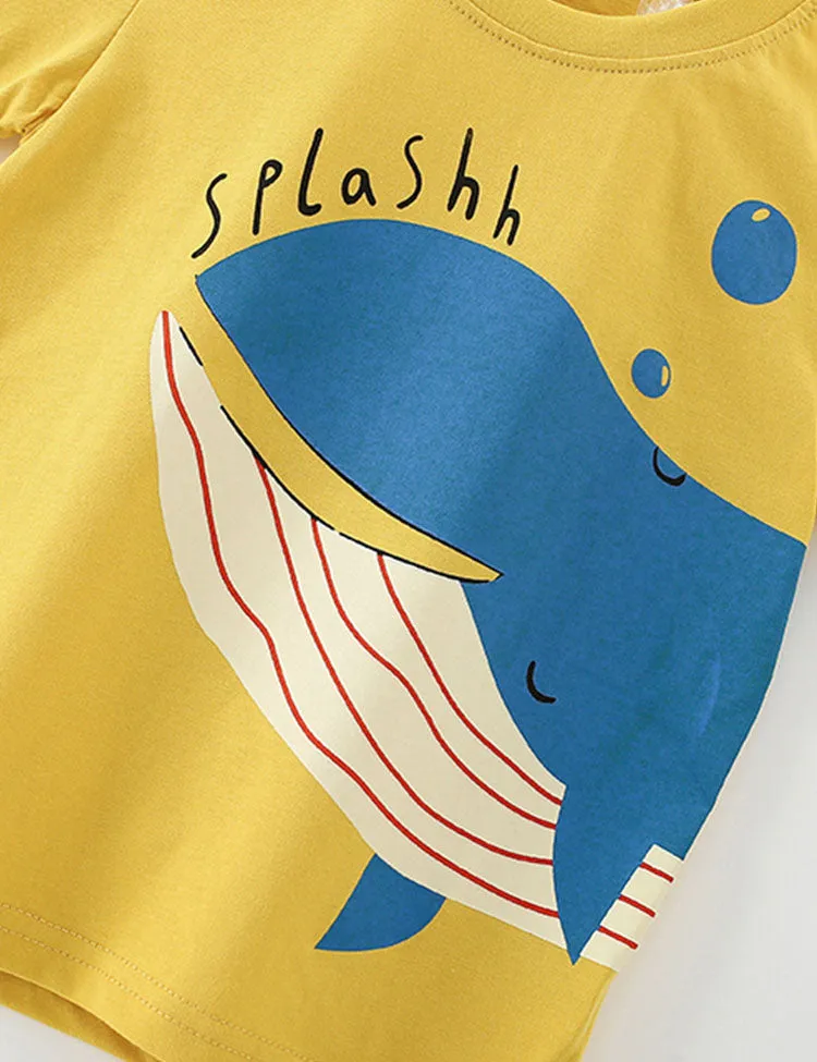 Whale Printed T-shirt Set - Image 3