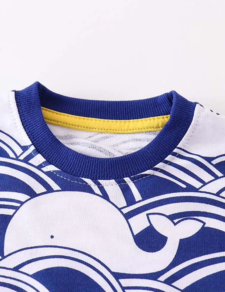 Whale Wave Printed Sweatshirt - Image 3