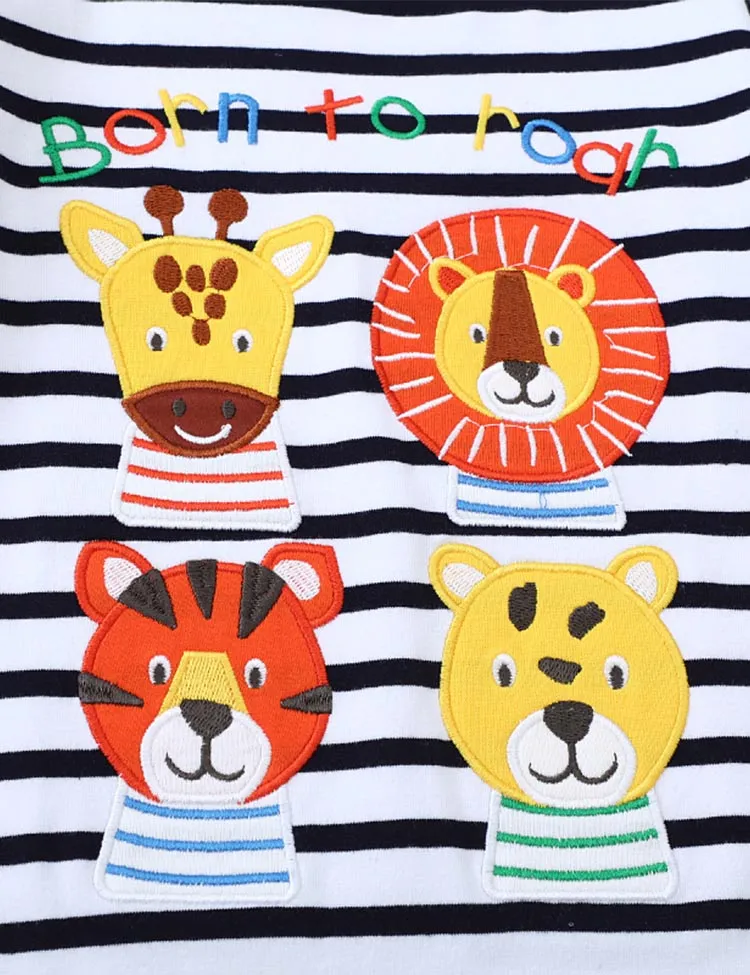 Wild Animal Friend Appliqué T-Shirt - Image 2