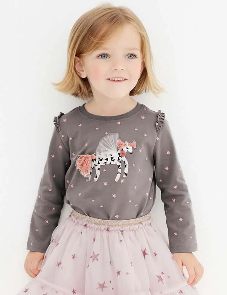 Zebra Appliqué Long-Sleeved Shirt - Image 2
